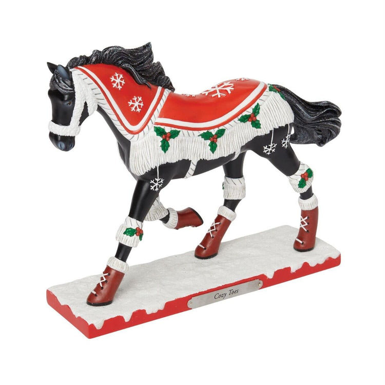 Trail of Painted Ponies Cozy Toes Christmas Horse Figurine 7.3in H