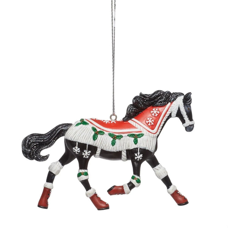Trail of Painted Ponies Cozy Toes Christmas Horse Ornament 1in H