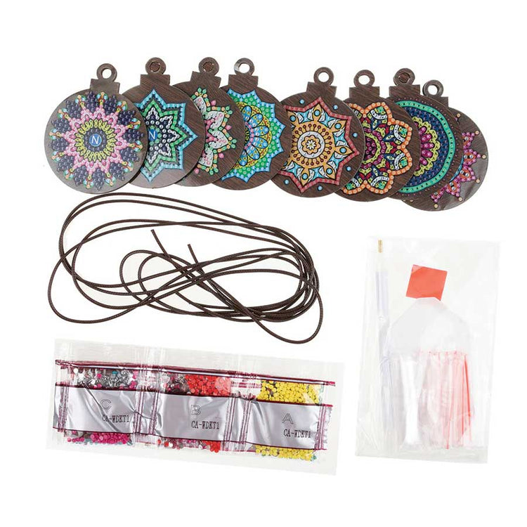 Crystal Arts Deco Kit: Hanging Mandala - Wooden Hanging Decoration
