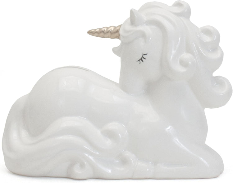 Child to Cherish Ceramic Charlie The Unicorn Piggy Bank - White