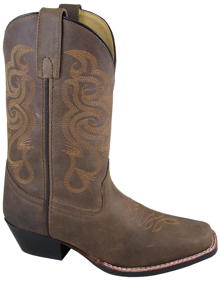 SMOKY MOUNTAIN BOOTS Ladies Lariat Square Toe Western Boots -6274 - Brown Oil Distress