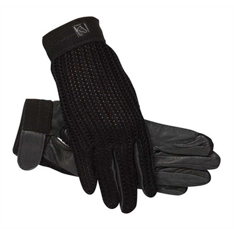 SSG Lycrochet Ultraflex Riding Gloves - Black
