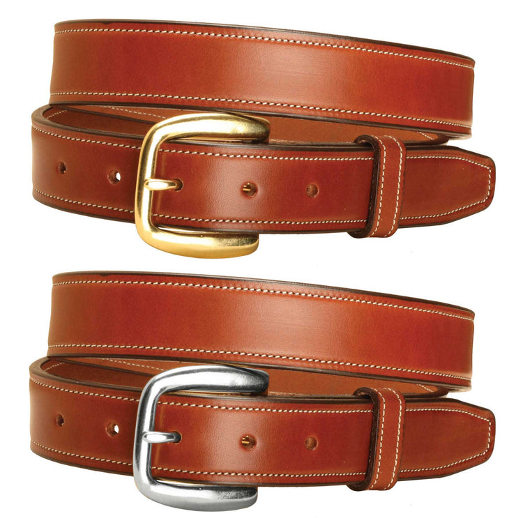 Tory Leather 1-1/4” Stitched Leather Belt