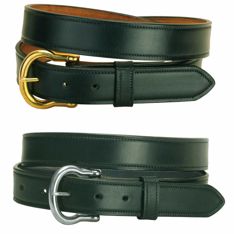 Tory Leather 1-1/4" Double & Stitched Leather Belt