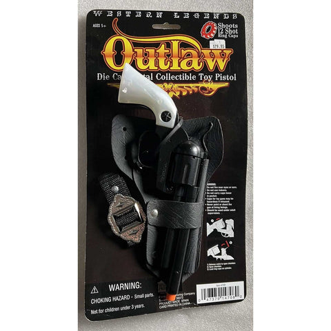 Parris Toys Cowboy Collection Outlaw Cap Pistol and Holster Set for Kids