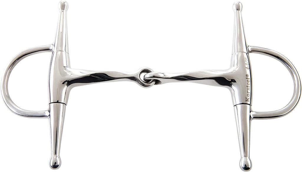 KORSTEEL SLOW TWIST FULL CHEEK EGGBUTT SNAFFLE BIT - 5