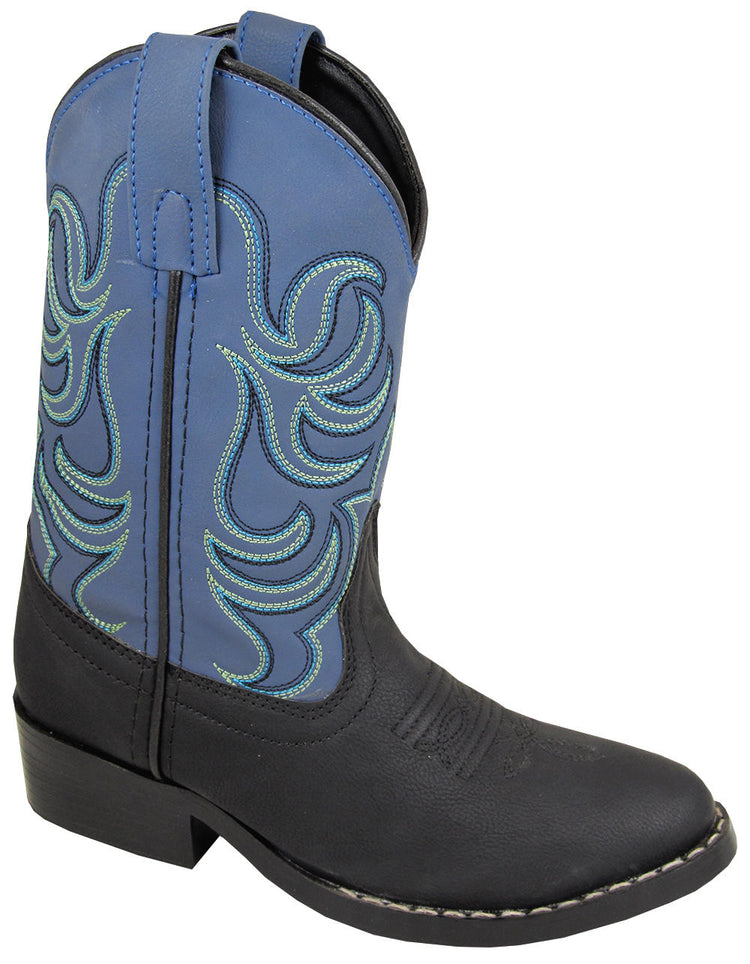 SMOKY MOUNTAIN BOOTS Monterey Western Boots -1576 - Black/Blue - Youth / Toddler