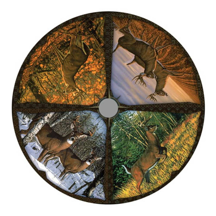 River's Edge 14-inch Lazy Susan - Deer Scene