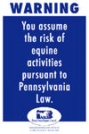 Pennsylvania Equine Liability Sign - Pennsylvania Equine Council