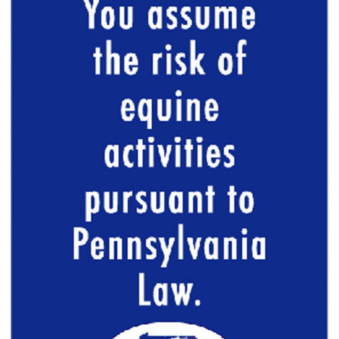 Pennsylvania Equine Liability Sign - Pennsylvania Equine Council