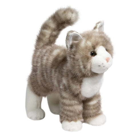 Douglas Zipper Gray Tabby Cat plush #1866 Stuffed Animal 12