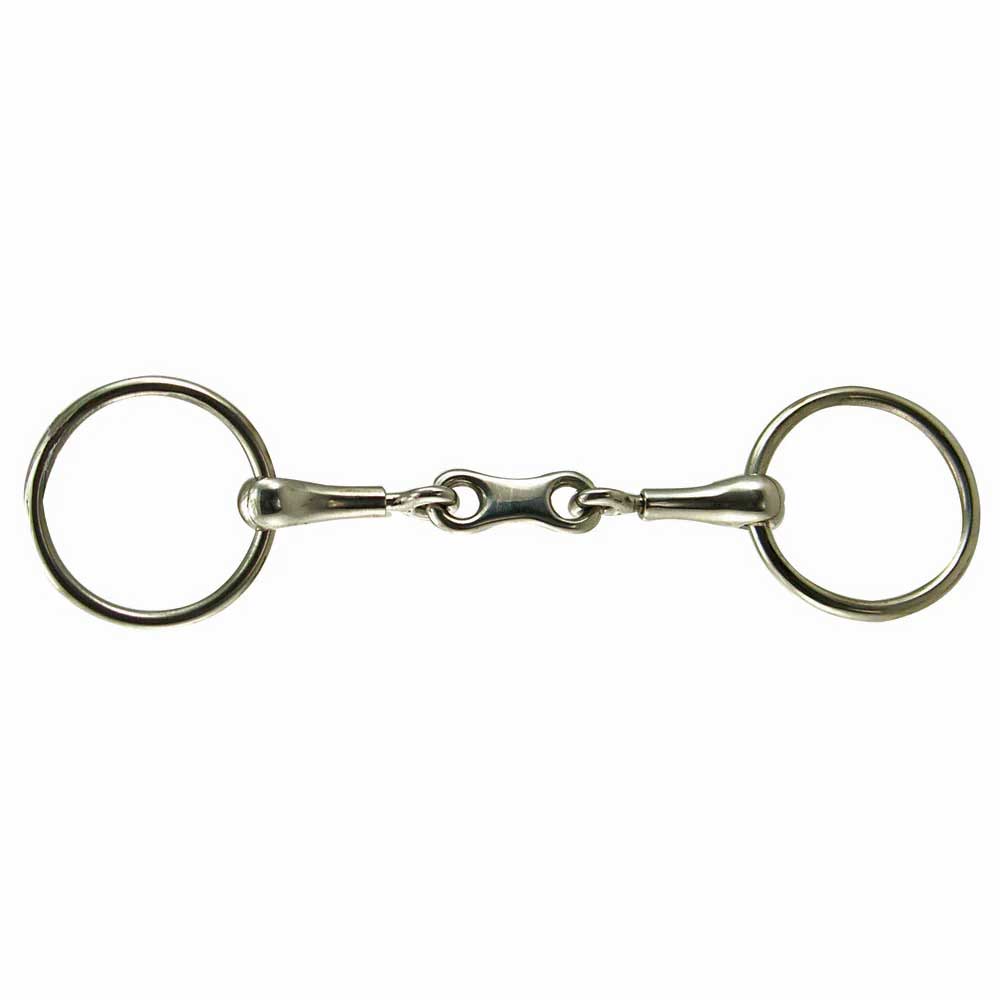 Robart Pinchless Stainless Steel Loose Ring French Link Snaffle Bit 5"