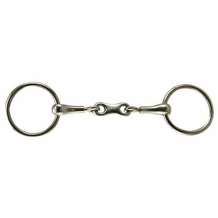 Robart Pinchless Stainless Steel Loose Ring French Link Snaffle Bit 5"