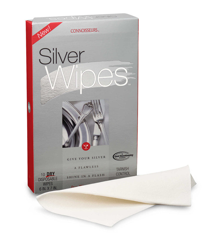 Connoisseurs Silver Wipes, 10 Ct