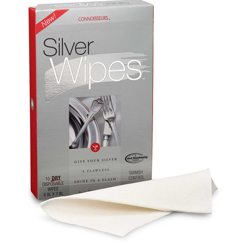 Connoisseurs Silver Wipes, 10 Ct