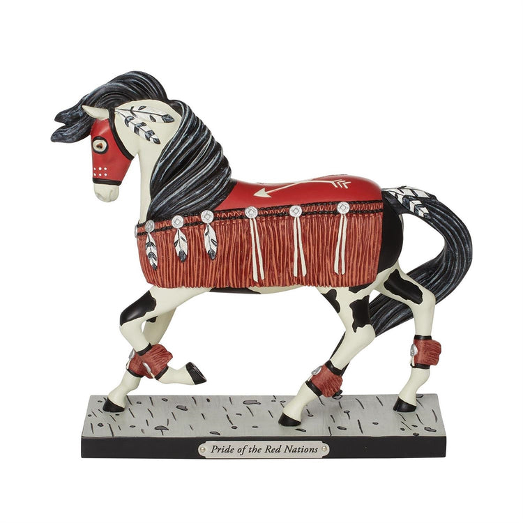 The Trail of Painted Ponies Pride of The Red Nations Horse Figurine, 7.4 Inch,