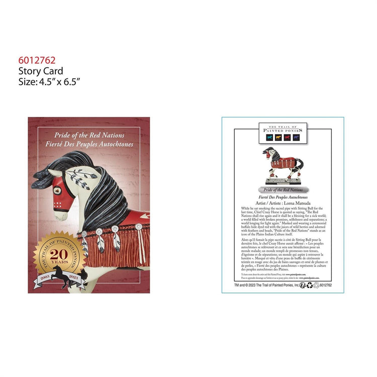 The Trail of Painted Ponies Pride of The Red Nations Horse Figurine, 7.4 Inch,