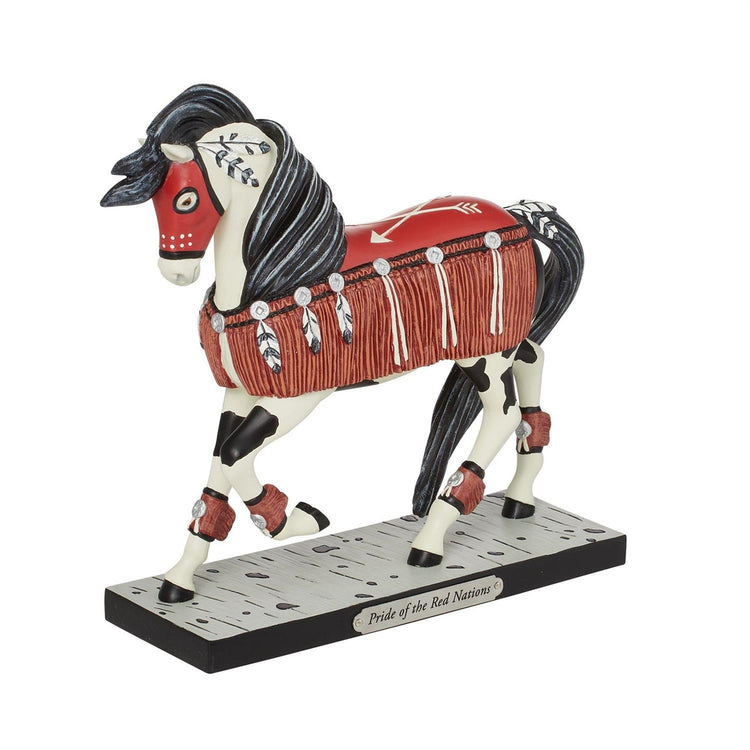 The Trail of Painted Ponies Pride of The Red Nations Horse Figurine, 7.4 Inch,