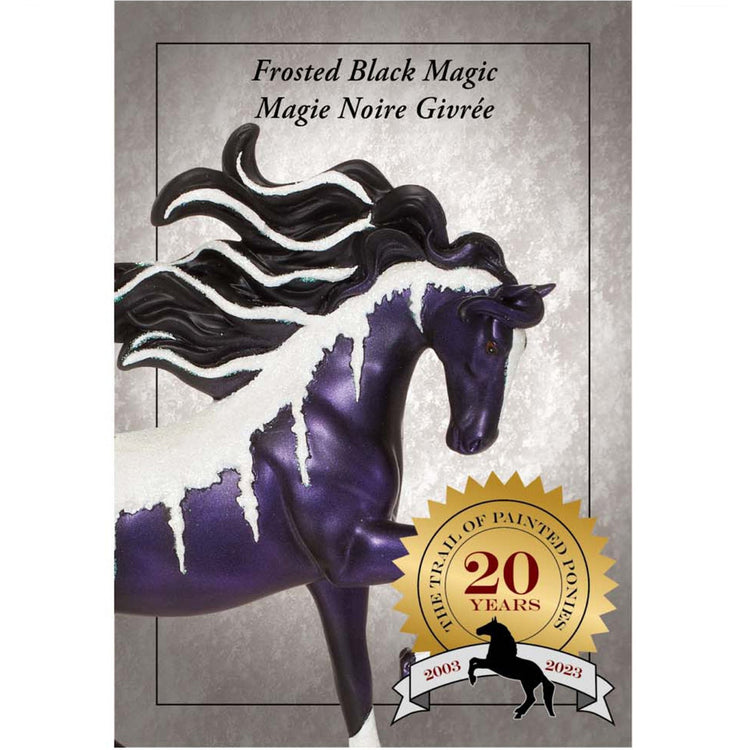 Trail of Painted Ponies Frosted Black Magic 20 Year Anniversary Horse Figurine 9.4in H