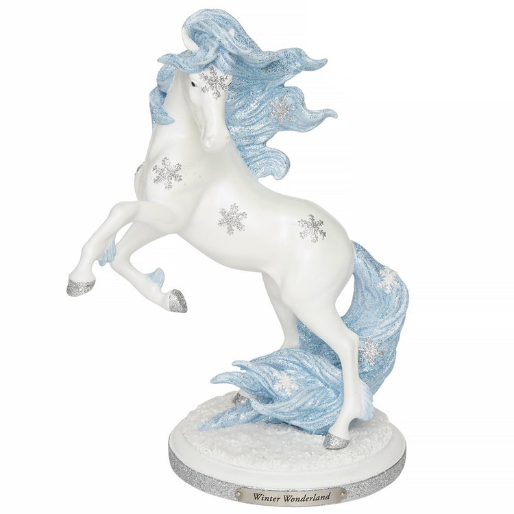Trail Of Painted Ponies Winter Wonderland - Christmas Stallion White Steed 10.25 Inch,