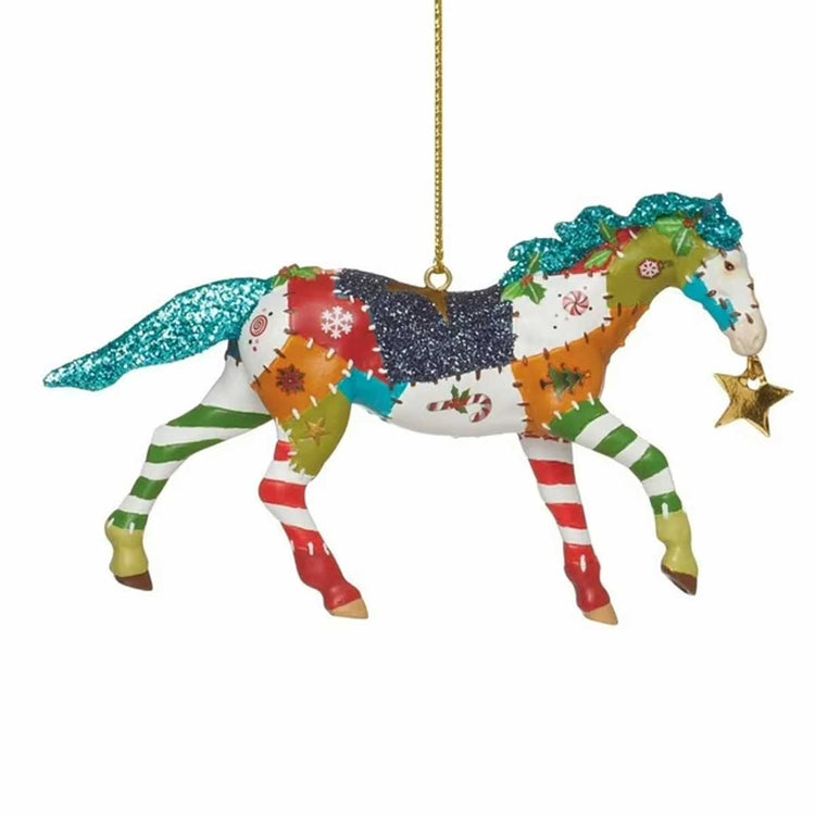 Trail Of Painted Ponies Holiday Patchwork Pony Ornament 2.75 Inch 6012854