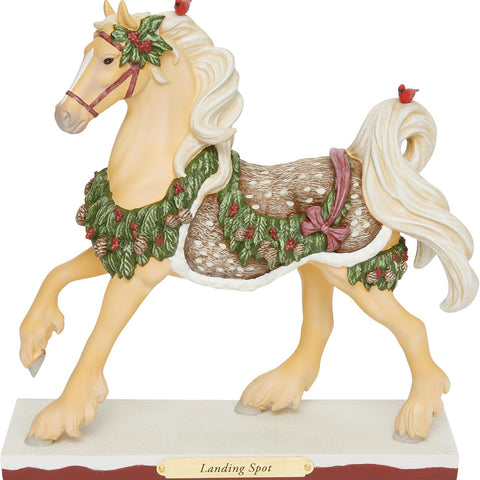 Trail of Painted Ponies Landing Spot Christmas Horse Figurine 7.7in H