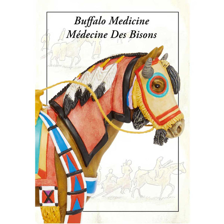 Trail of Painted Ponies Buffalo Medicine Horse Figurine 7.2in H