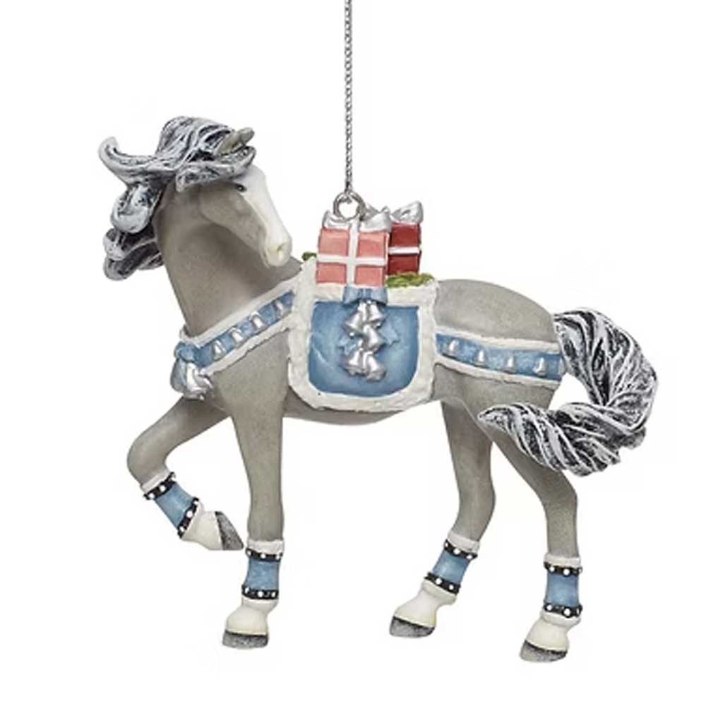 Trail of Painted Ponies Christmas Time in the City Christmas Horse Ornament 2.5in H