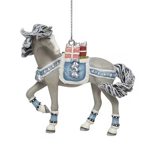 Trail of Painted Ponies Christmas Time in the City Christmas Horse Ornament 2.5in H