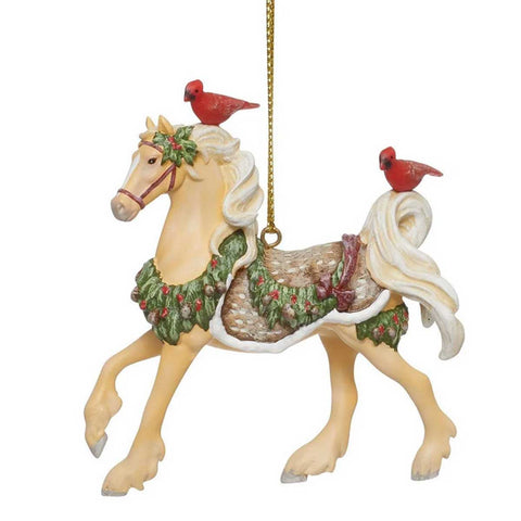 Trail of Painted Ponies Landing Spot Christmas Ornament 3in H