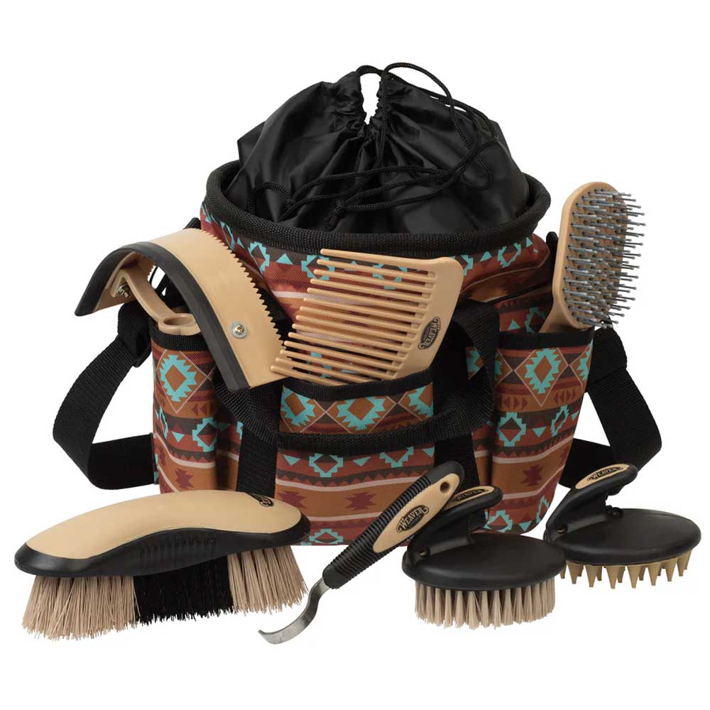 Weaver Leather Grooming Kit - 7 Piece with Bag - Lost Creek Pattern