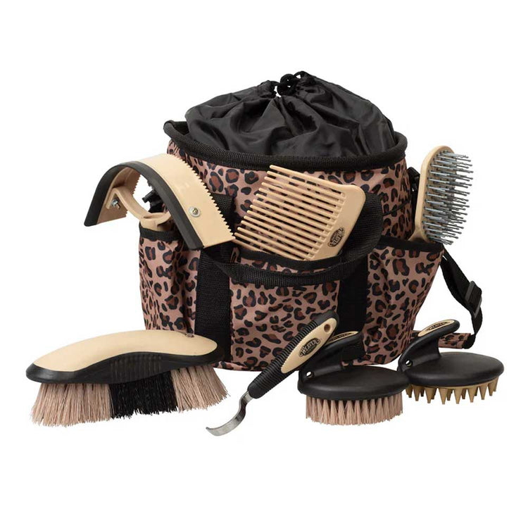 Weaver Leather Grooming Kit - 7 Piece with Bag - Leopard