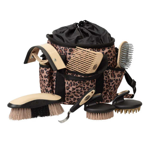 Weaver Leather Grooming Kit - 7 Piece with Bag - Leopard