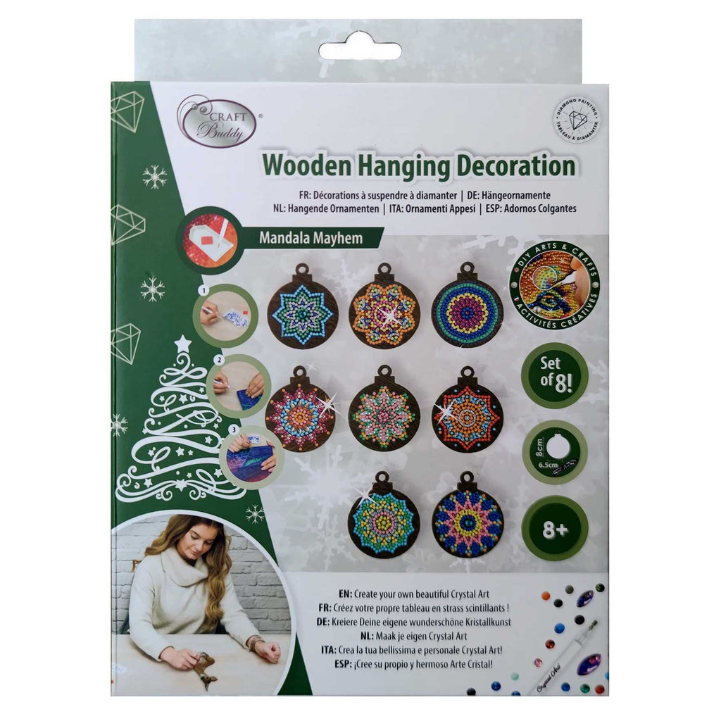 Crystal Arts Deco Kit: Hanging Mandala - Wooden Hanging Decoration