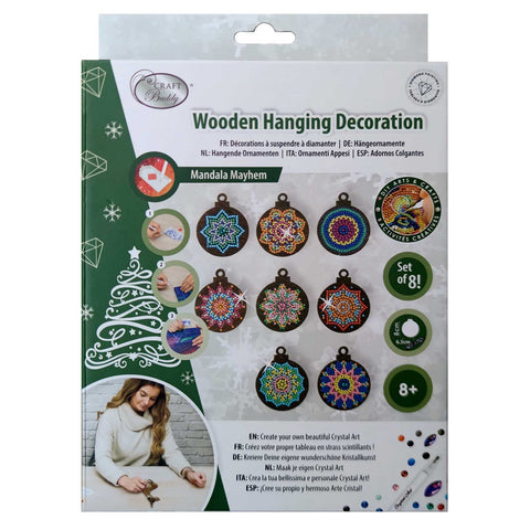 Crystal Arts Deco Kit: Hanging Mandala - Wooden Hanging Decoration