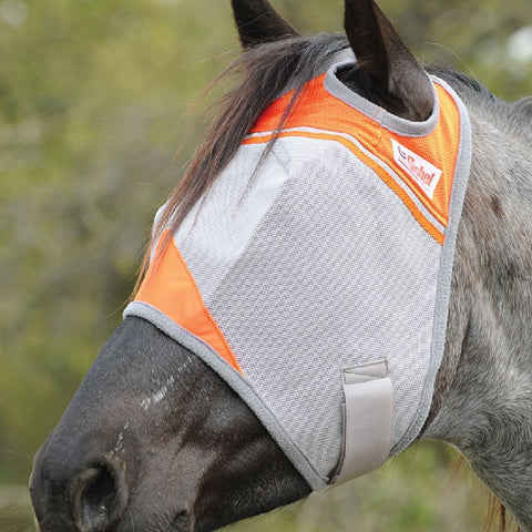 Cashel Crusader Fly Mask Standard NO EARS - Orange