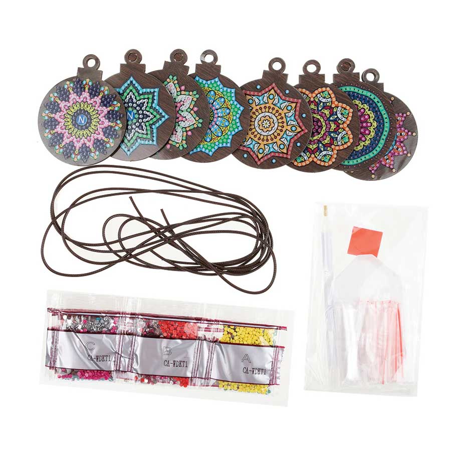 Crystal Arts Deco Kit: Hanging Mandala - Wooden Hanging Decoration