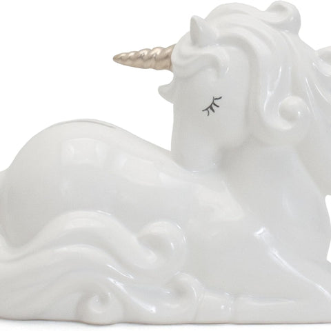 Child to Cherish Ceramic Charlie The Unicorn Piggy Bank - White