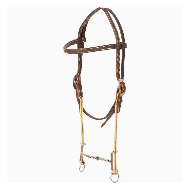 CLASSIC EQUINE Loomis Gag Browband Twisted Wire Snaffle