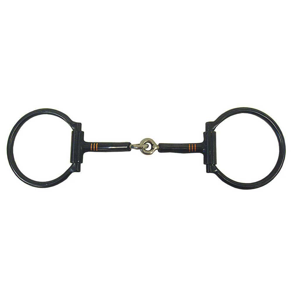 Robart Pinchless Black Sweet Iron Offset Dee Snaffle Bit 5" IW112