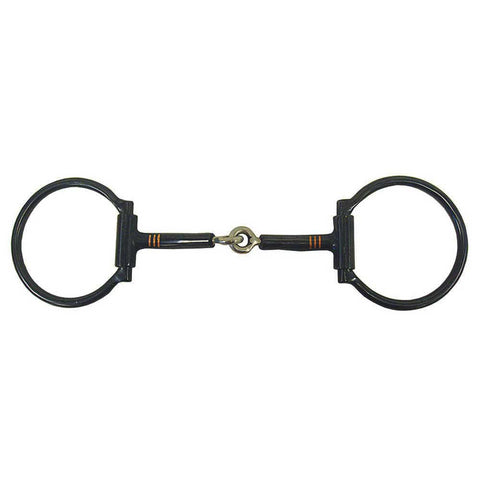 Robart Pinchless Black Sweet Iron Offset Dee Snaffle Bit 5
