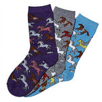 Southwest Ponies Ladies Crew Socks - Pack of THREE