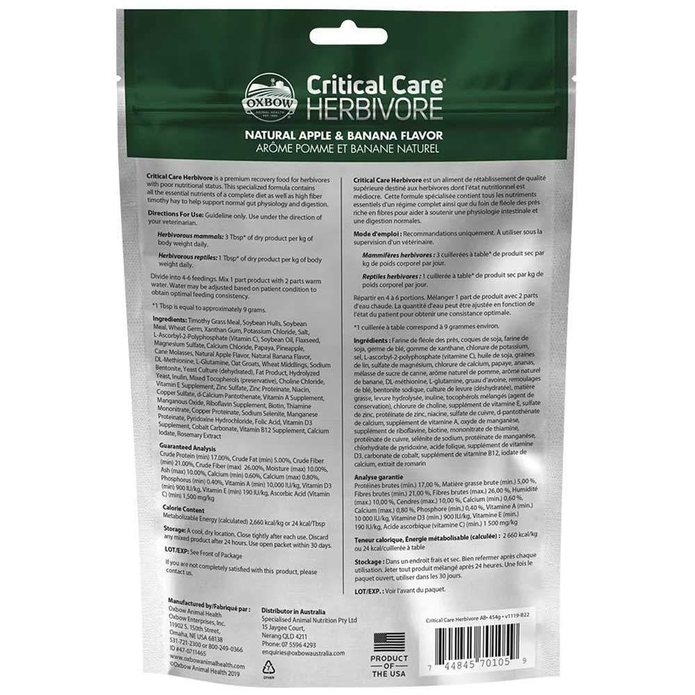 Oxbow Critical Care Small Animal Food, 16 oz.