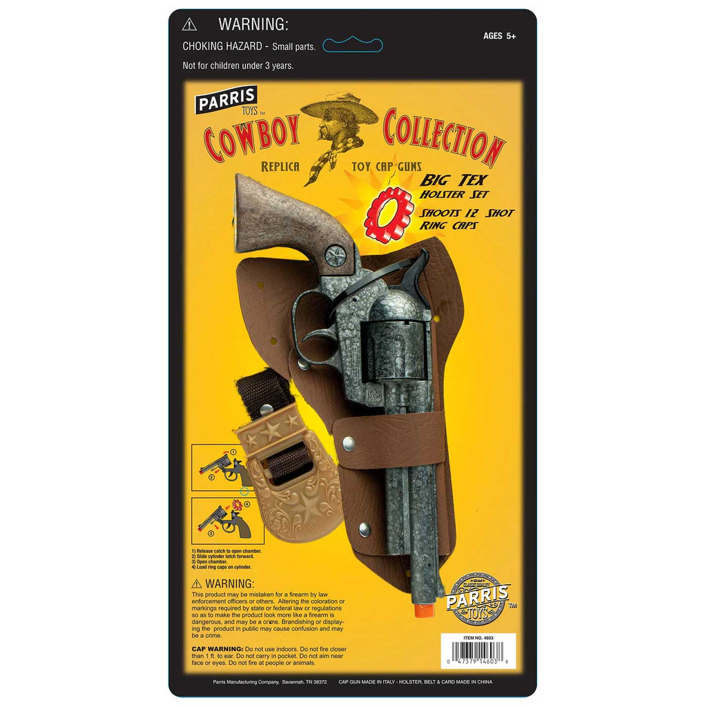 Parris Toys Cowboy Collection Big Tex Cap Pistol and Holster Set for Kids