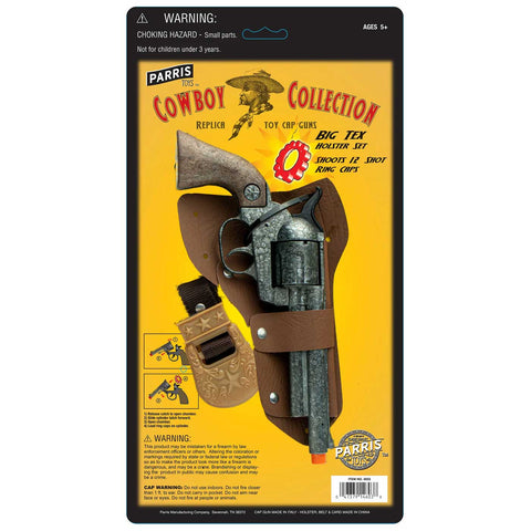 Parris Toys Cowboy Collection Big Tex Cap Pistol and Holster Set for Kids