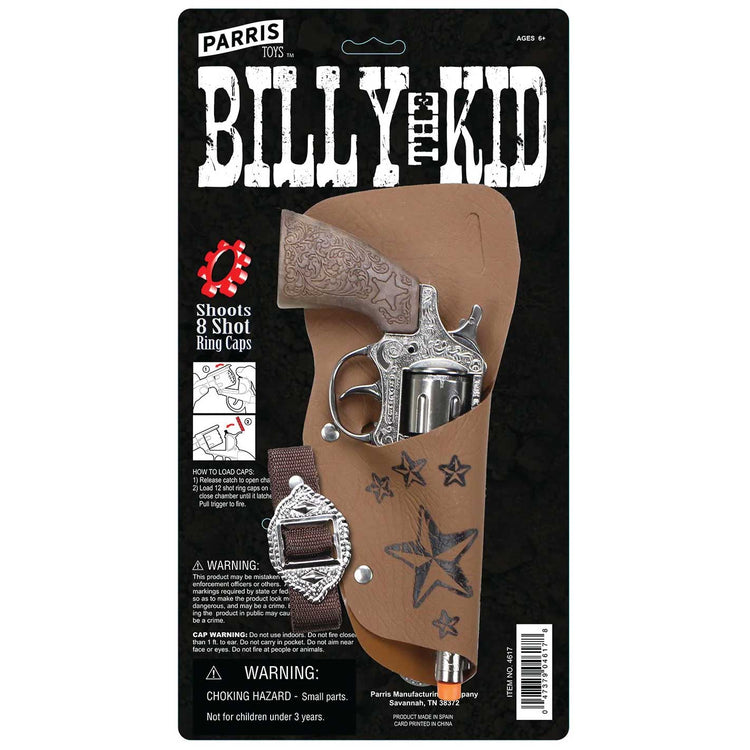 Parris Toys Cowboy Collection Billy the Kid Cap Pistol and Holster Set for Kids