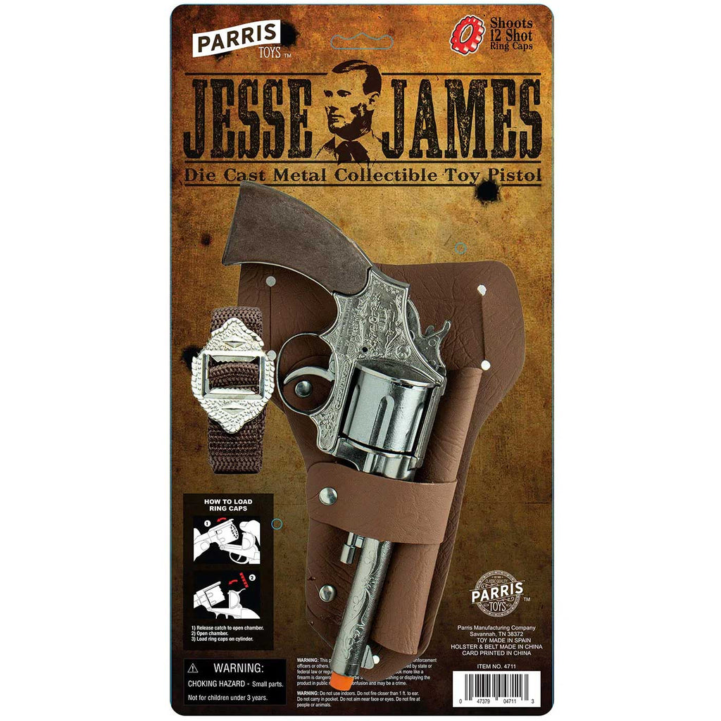 Parris Toys Cowboy Collection Jesse James Cap Pistol and Holster Set for Kids