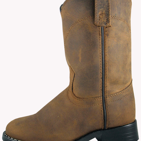 SMOKY MOUNTAIN BOOTS ROPER Western Boots -3036Y - Brown Oil Distress- Youth