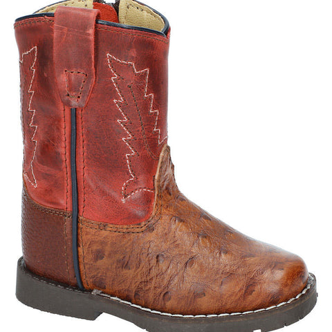 SMOKY MOUNTAIN BOOTS AUTRY Western Boots -3057T - Cognac/Red - Toddler