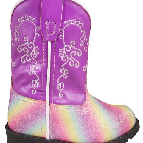SMOKY MOUNTAIN BOOTS Hopalong Western Boots -3227T - RAINBOW/ORCHID - Toddler